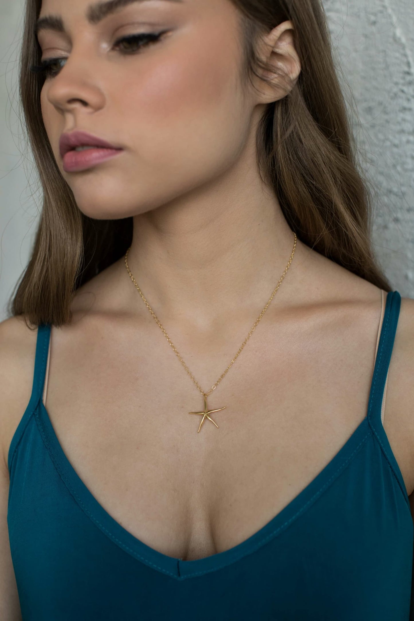 שרשרת כוכב ים זהב אליסון Princess K Jewelry