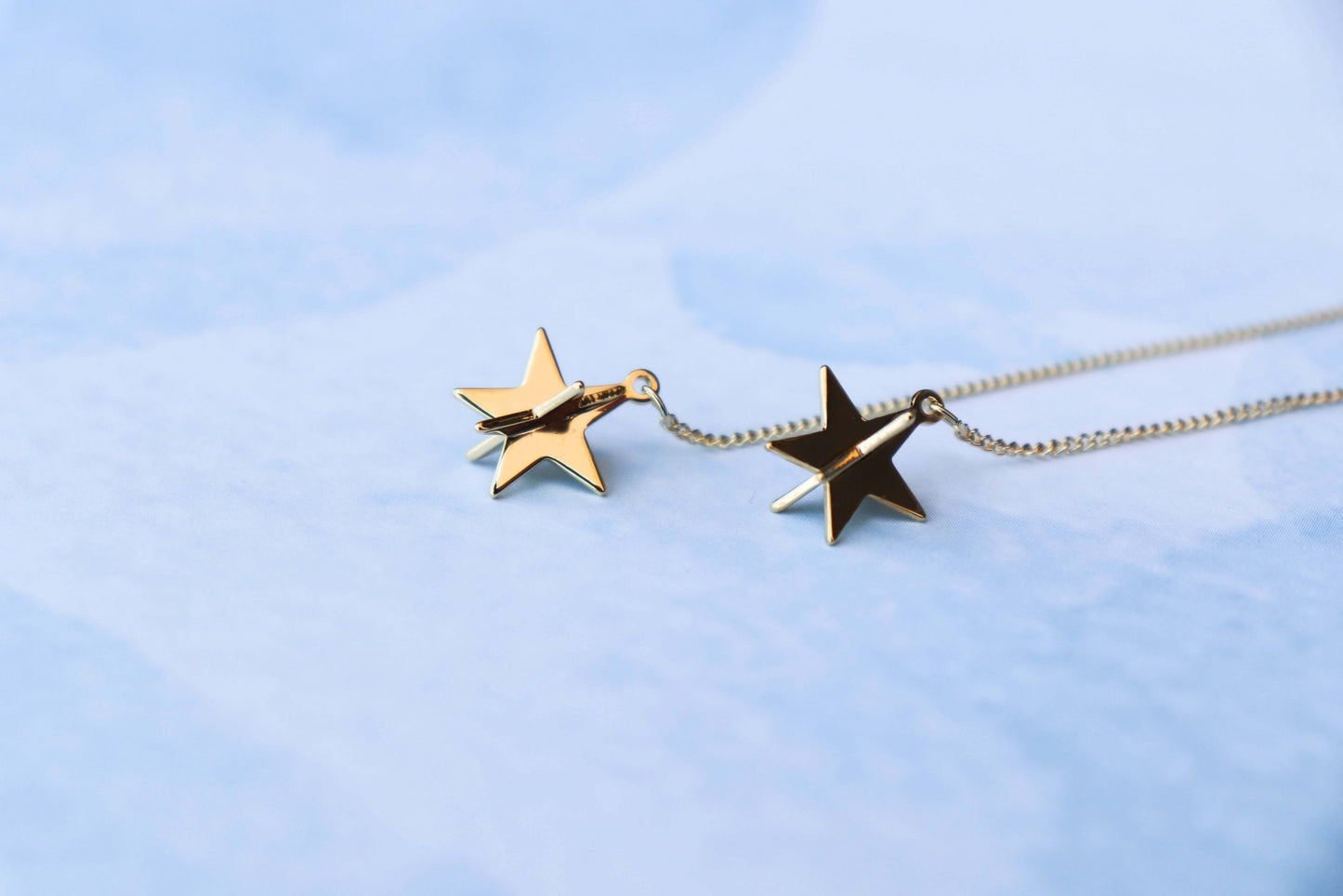 עגילי שרשרת כוכב רייצ'ל Princess K Jewelry