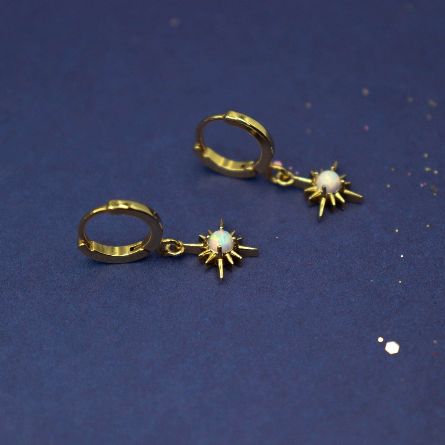 עגילי כוכב זהב מאיה Princess K Jewelry