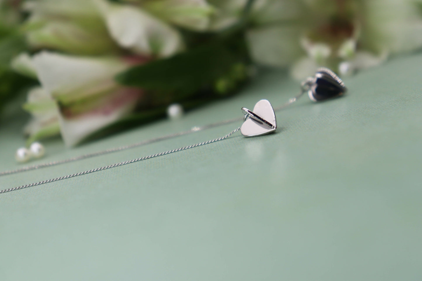 עגילי שרשרת לב אמילי Princess K Jewelry