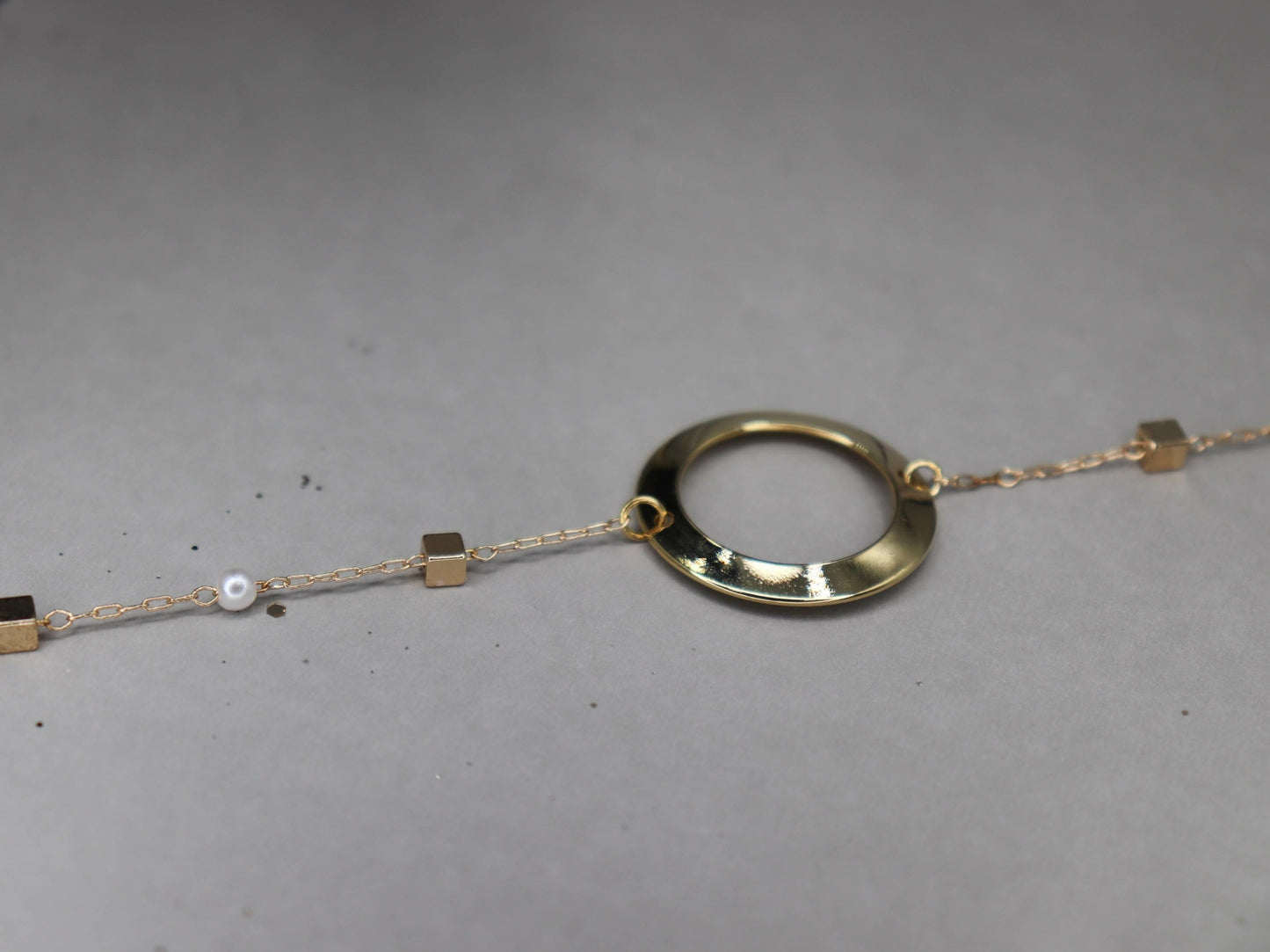 שרשרת זהב ארוכה ליידי פרל Princess K Jewelry