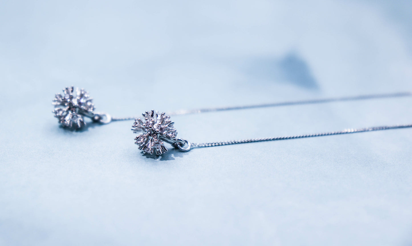 עגילי שרשרת כסף מדוזה Princess K Jewelry