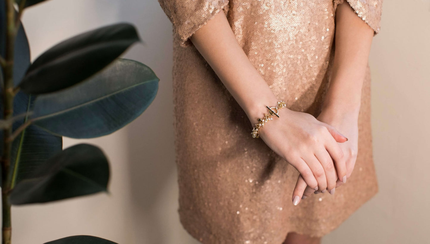 צמיד צדפים זהב מרינה Princess K Jewelry