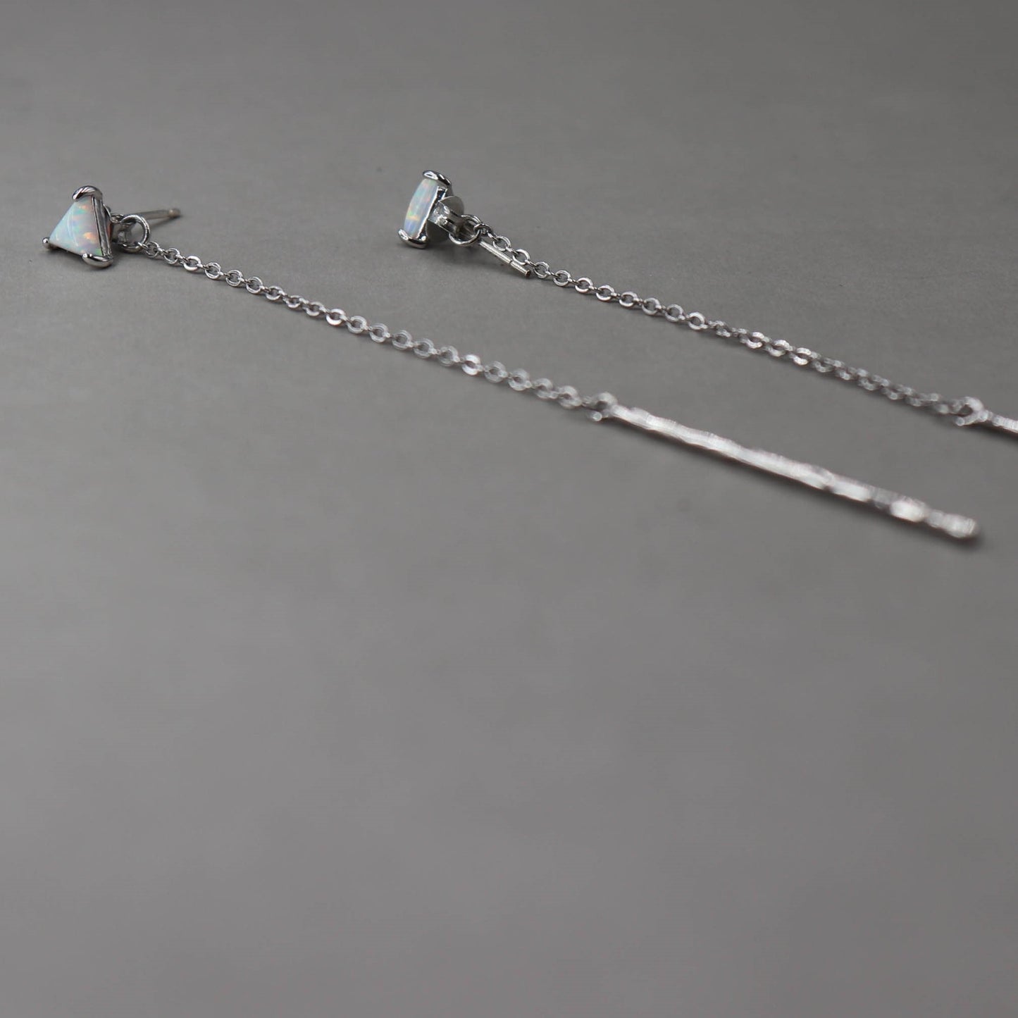 עגילי משולש כסף ברמודה Princess K Jewelry