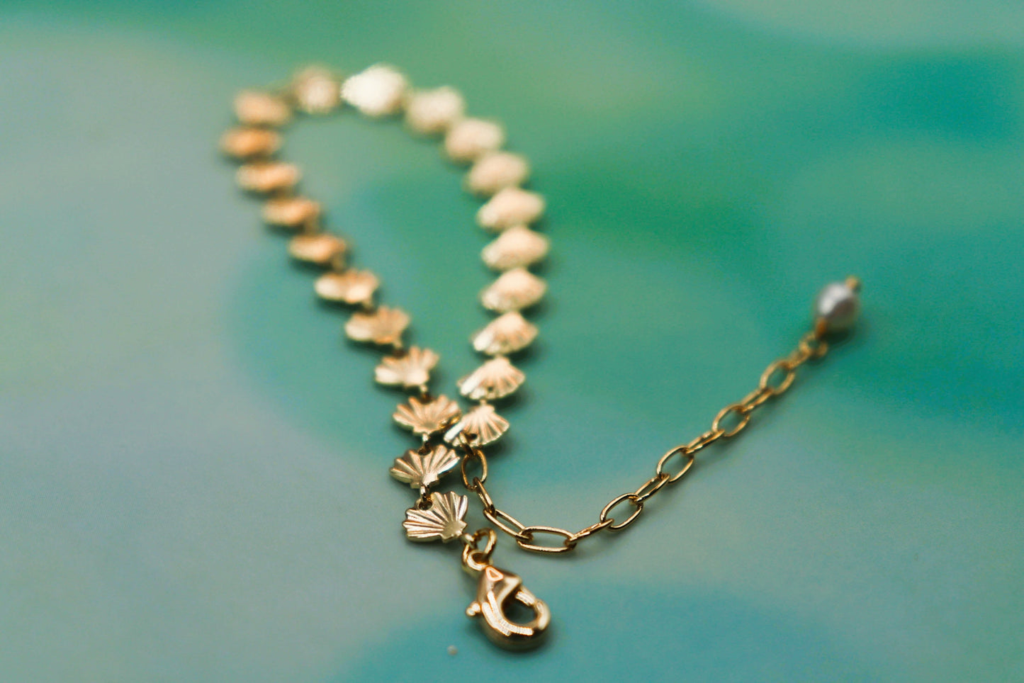 צמיד צדפים זהב מלודי Princess K Jewelry
