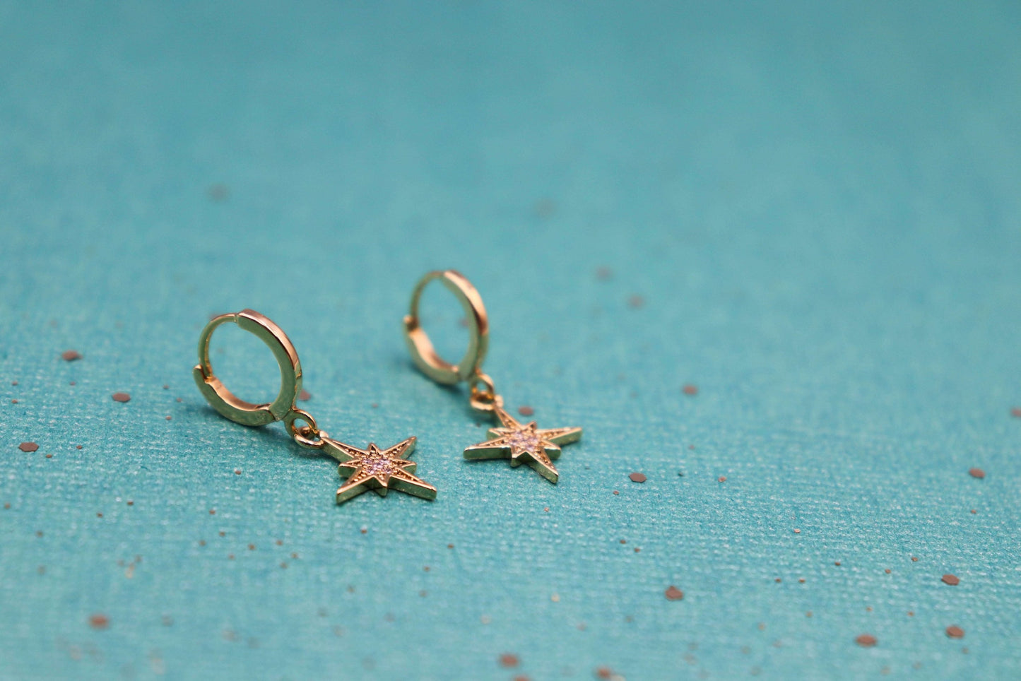 עגילי חישוק כוכב סרינה Princess K Jewelry