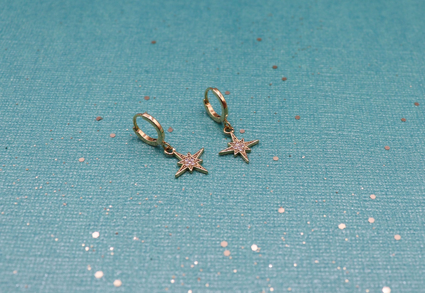 עגילי חישוק כוכב סרינה Princess K Jewelry