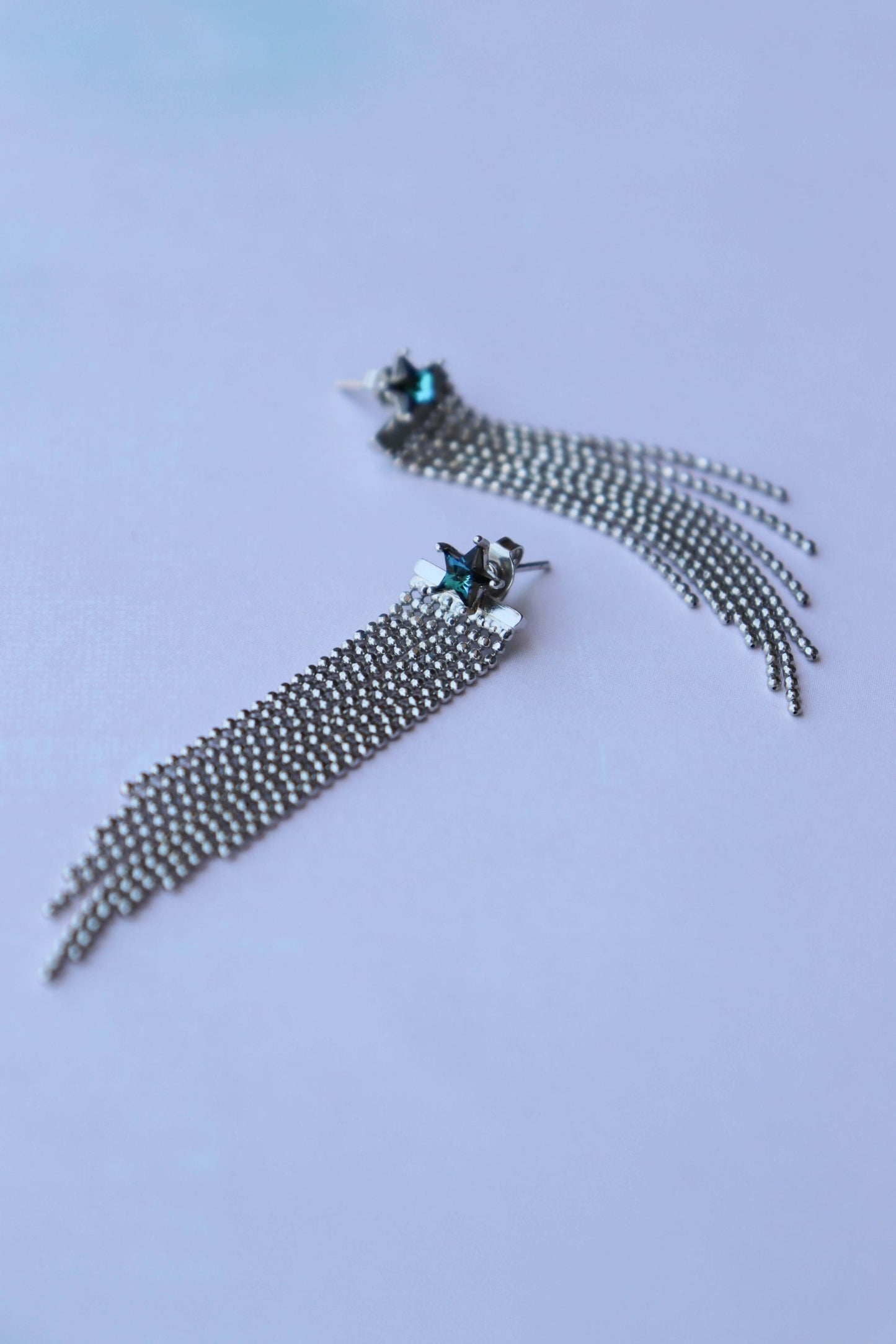 עגילי כוכב כסף אריא Princess K Jewelry