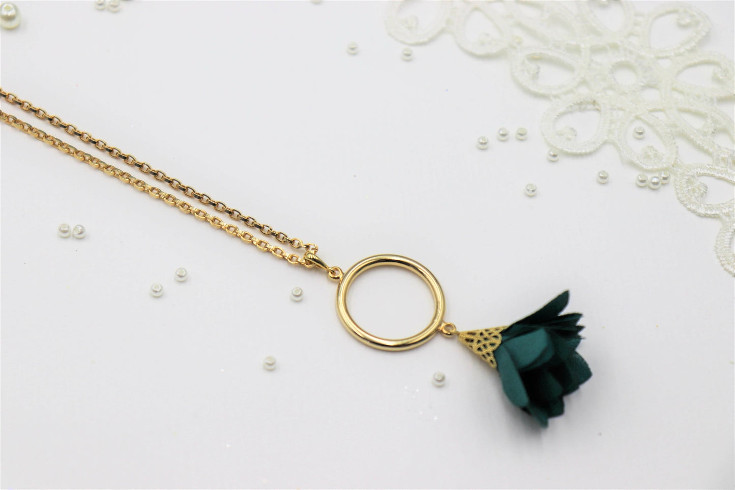 שרשרת פרח זהב בטי Princess K Jewelry