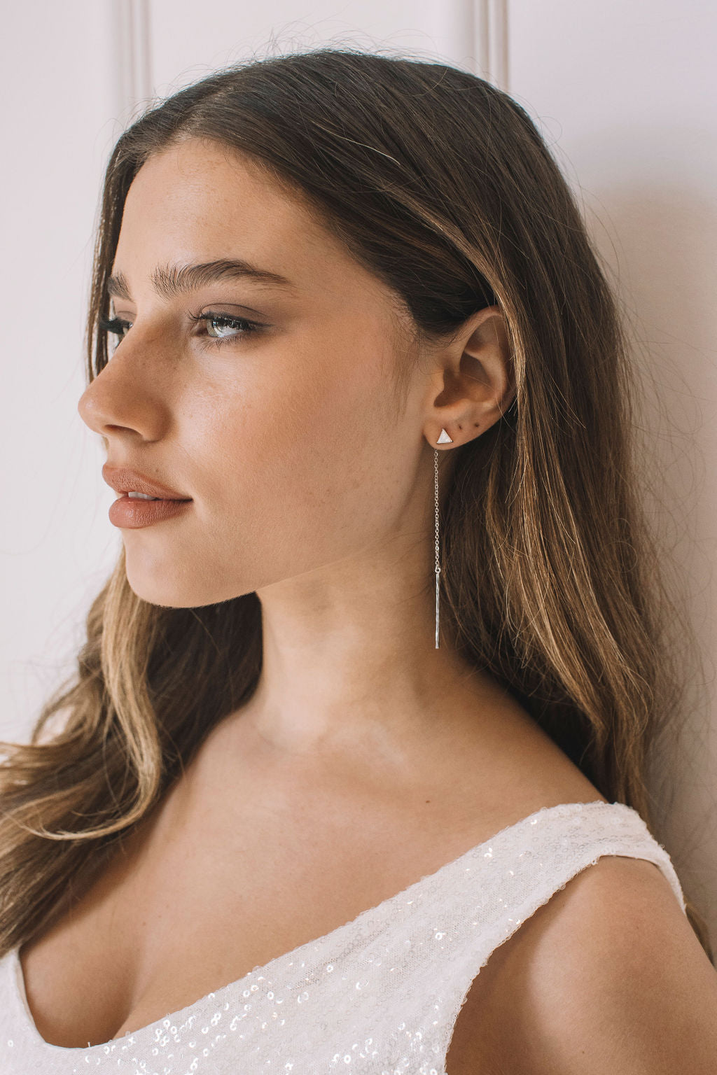 עגילי משולש כסף ברמודה Princess K Jewelry