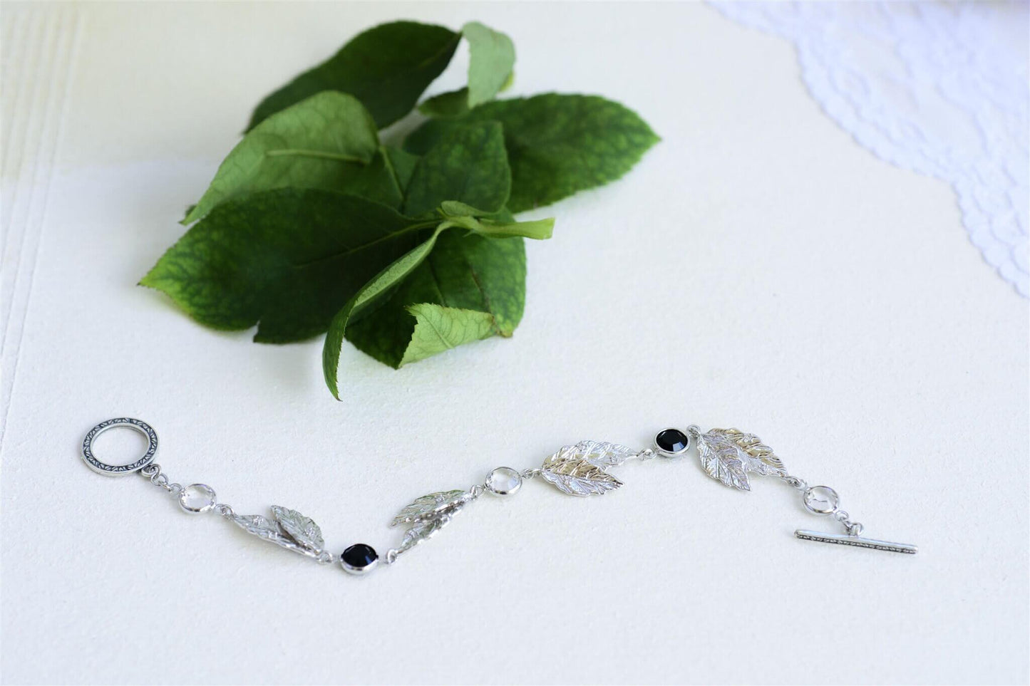 צמיד עלים כסף אייבי Princess K Jewelry