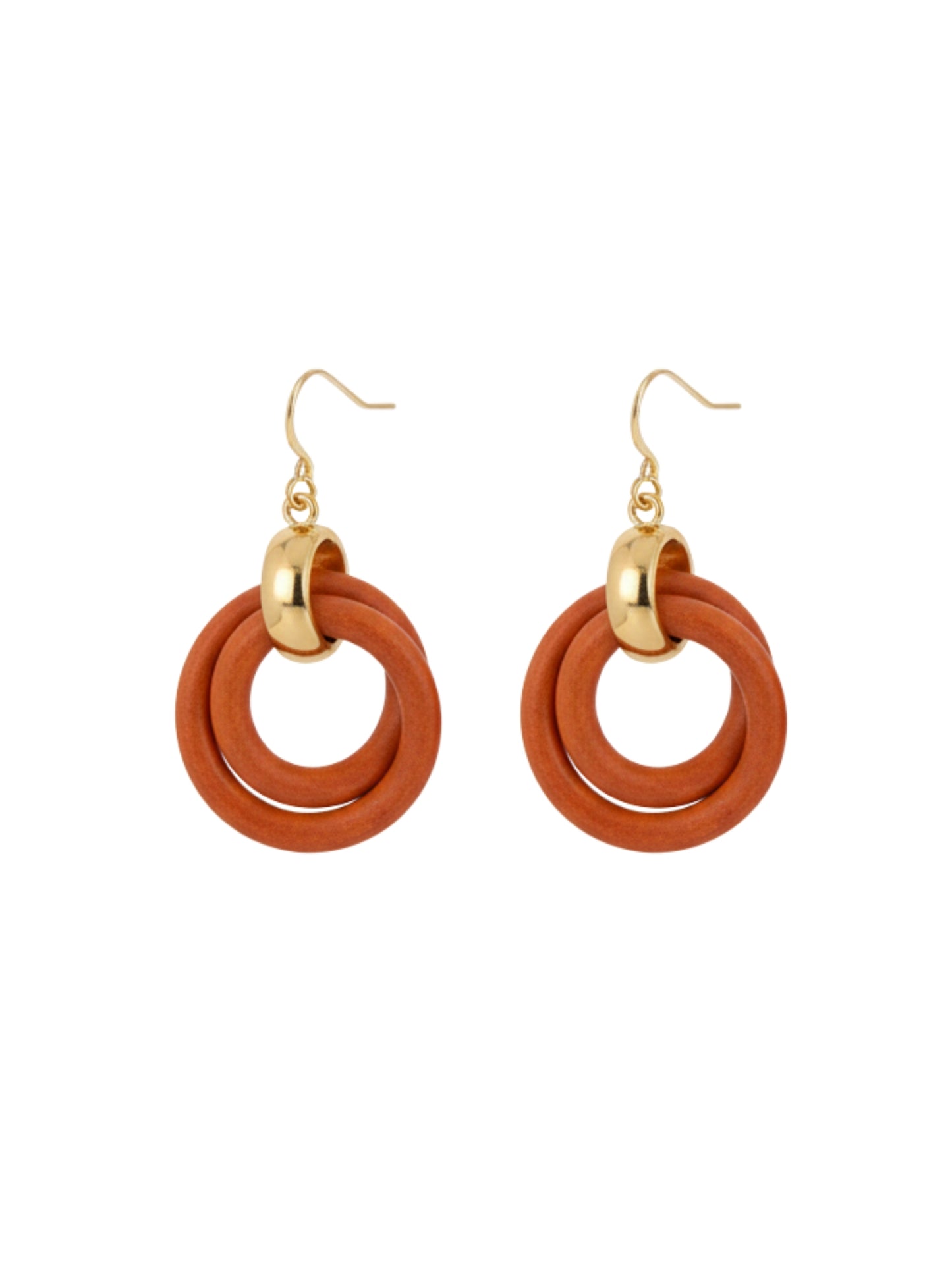 עגילי עץ ווד יו מיינד אדום