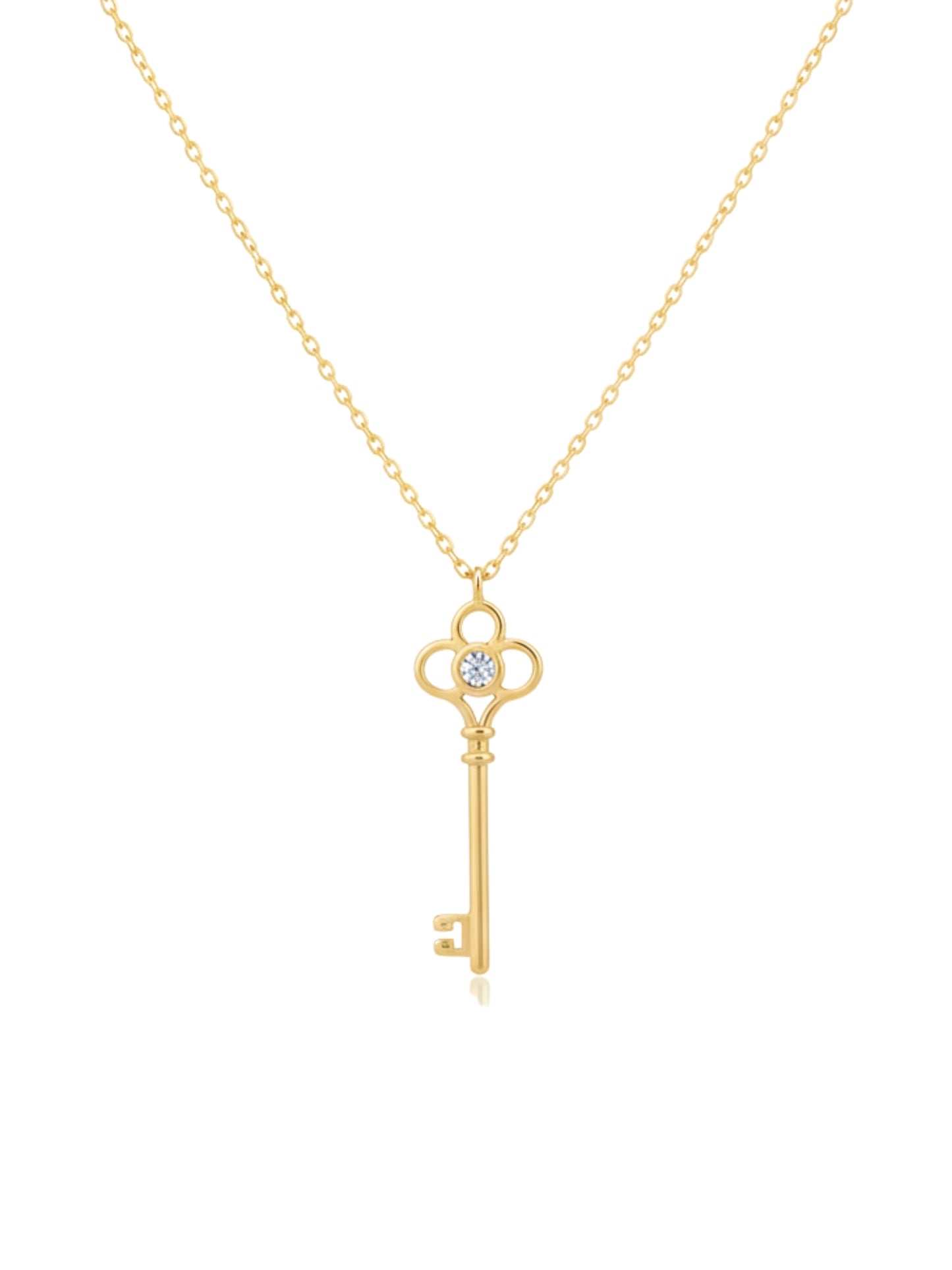 שרשרת בשילוב תליון מפתח זהב לוסי