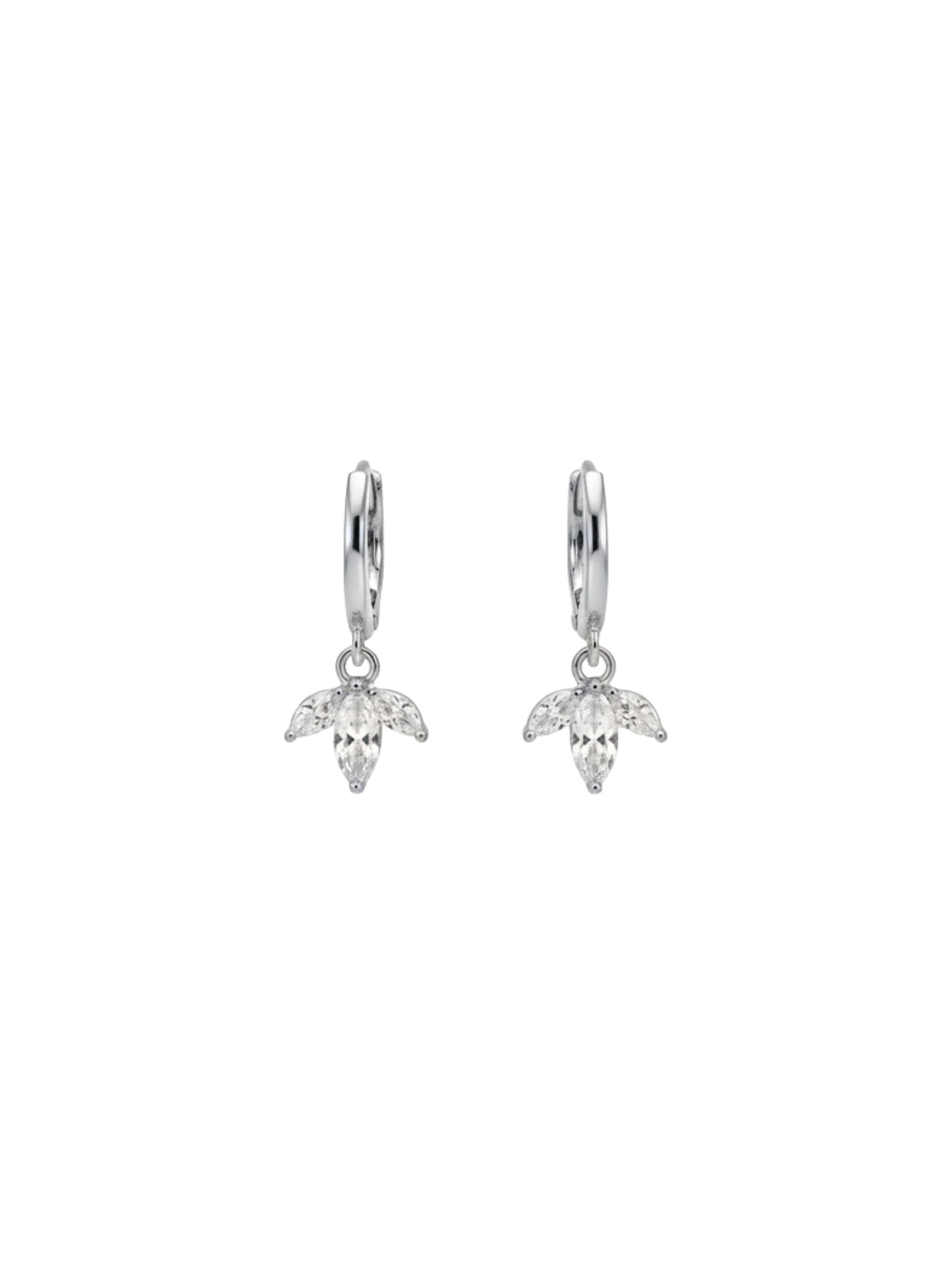 עגילי חישוק כסף לילי