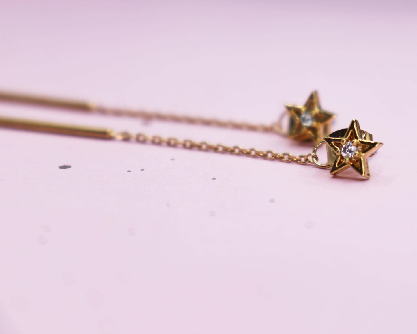 עגילי כוכב זהב פמלה Princess K Jewelry