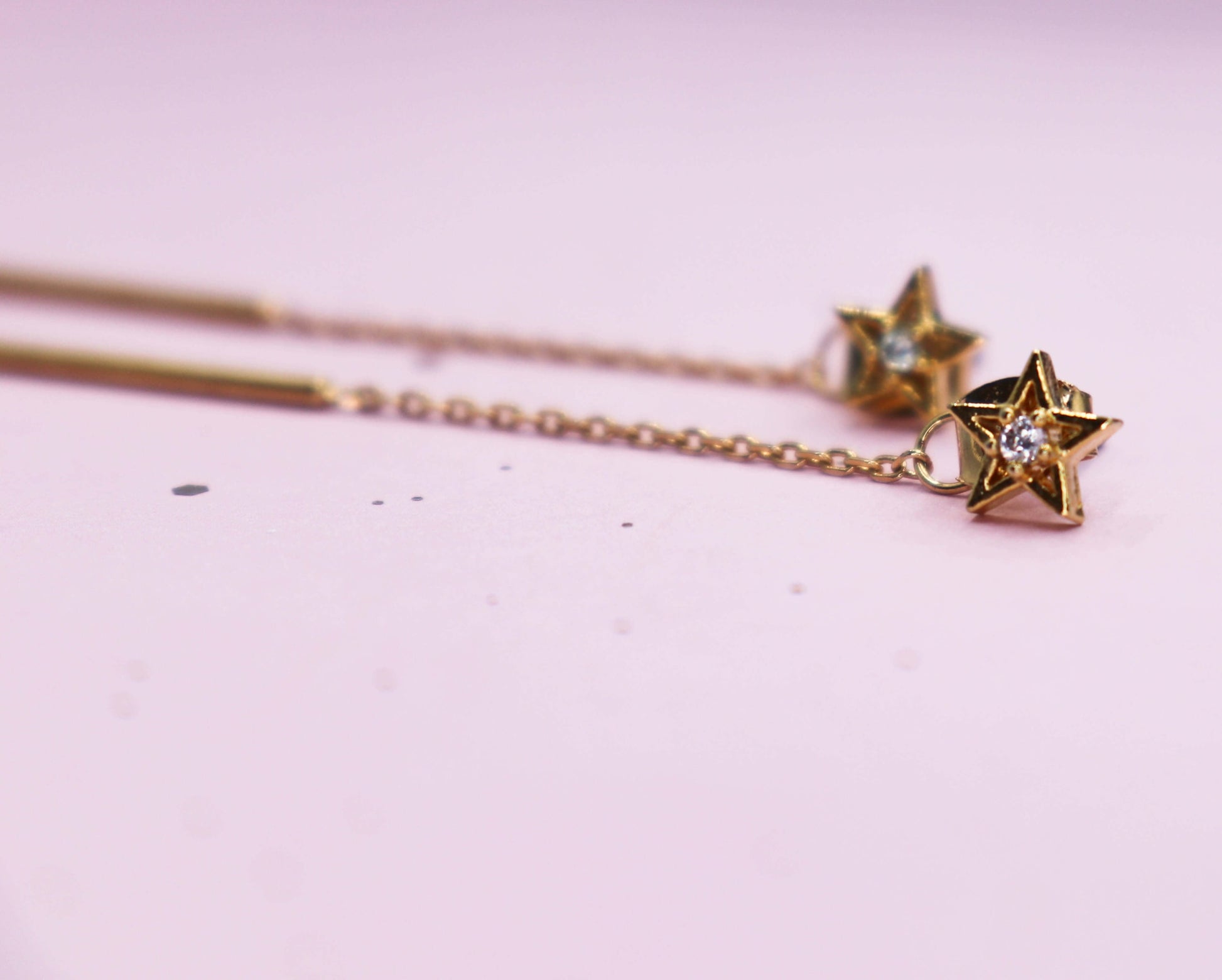 עגילי כוכב זהב פמלה Princess K Jewelry