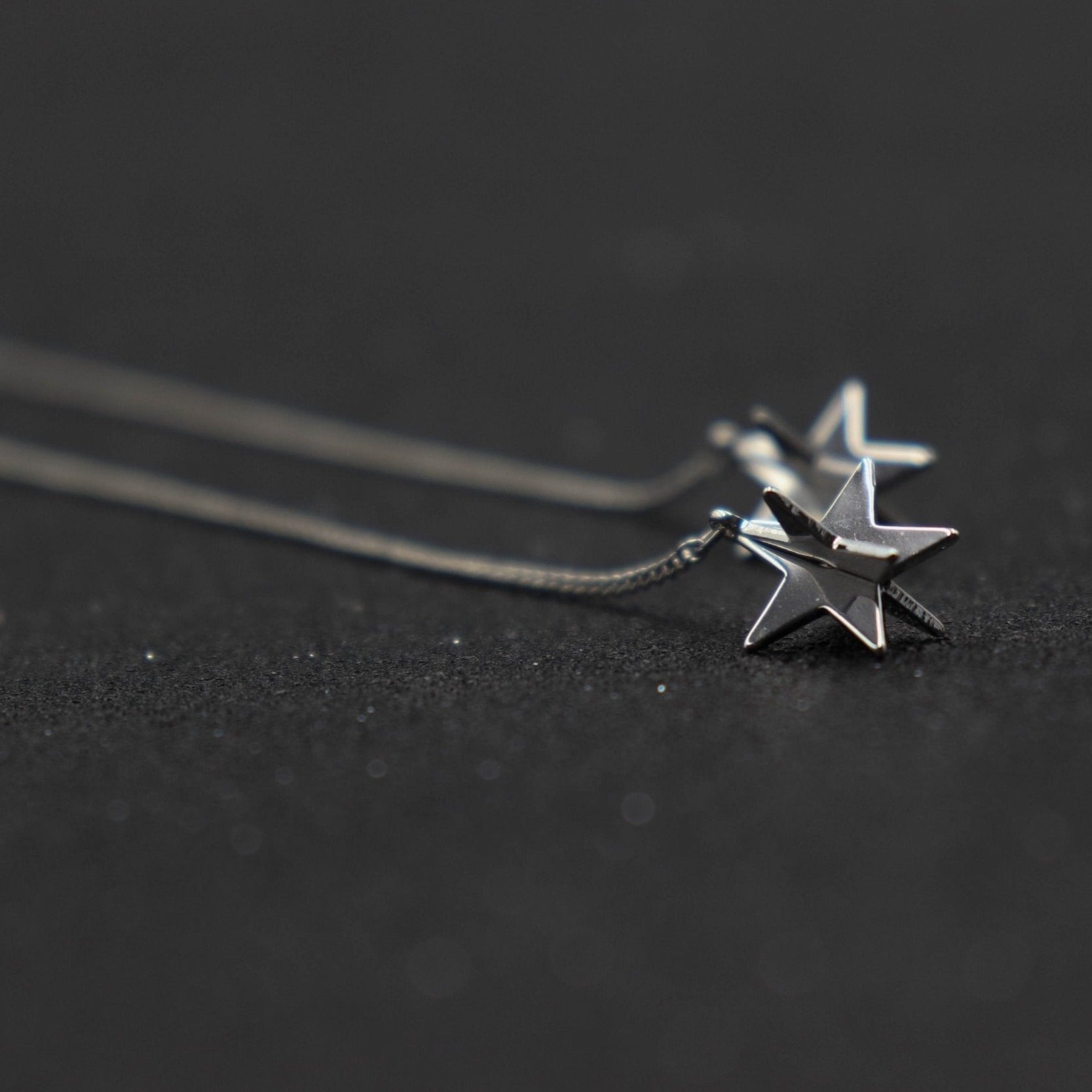 עגילי שרשרת כסף קרוליין Princess K Jewelry