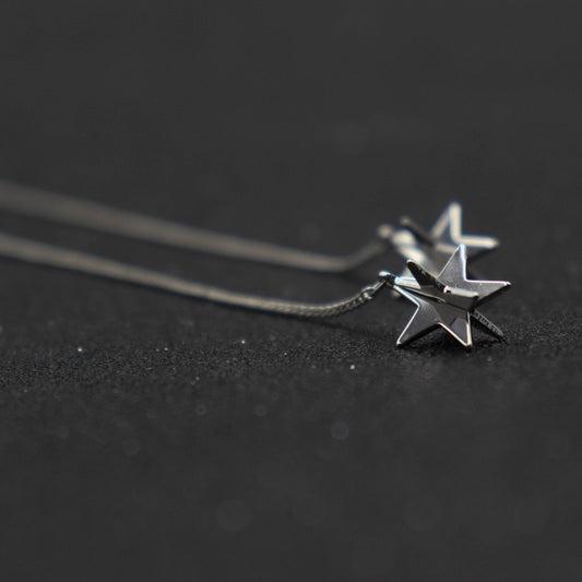 עגילי שרשרת כסף קרוליין Princess K Jewelry