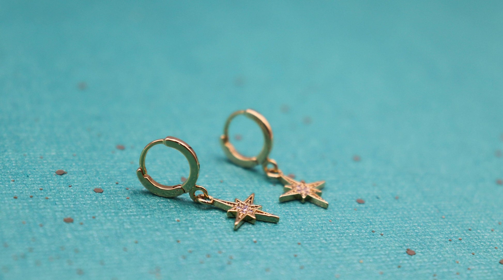 עגילי חישוק כוכב סרינה Princess K Jewelry
