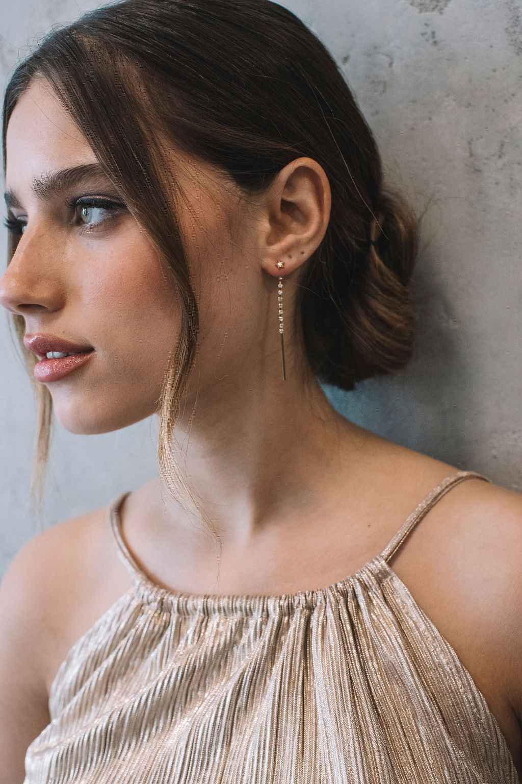 עגילי כוכב זהב רוזטה Princess K Jewelry