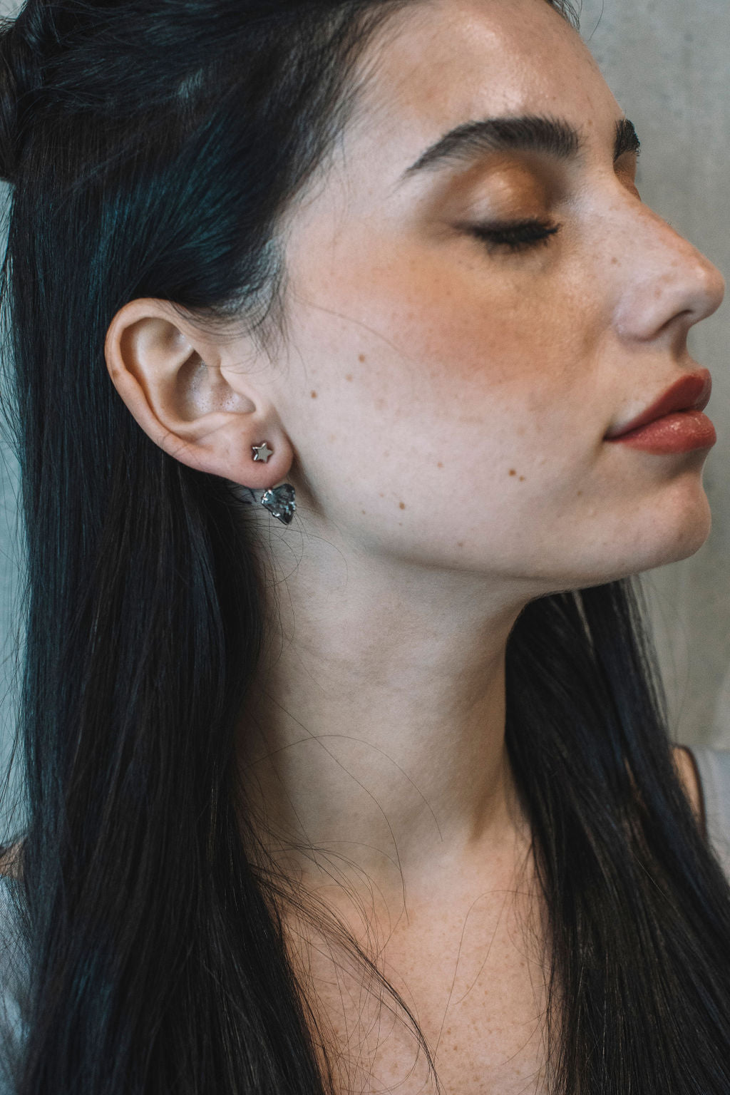 עגילי כוכב דו צדדיים הוליווד פרינסס Princess K Jewelry
