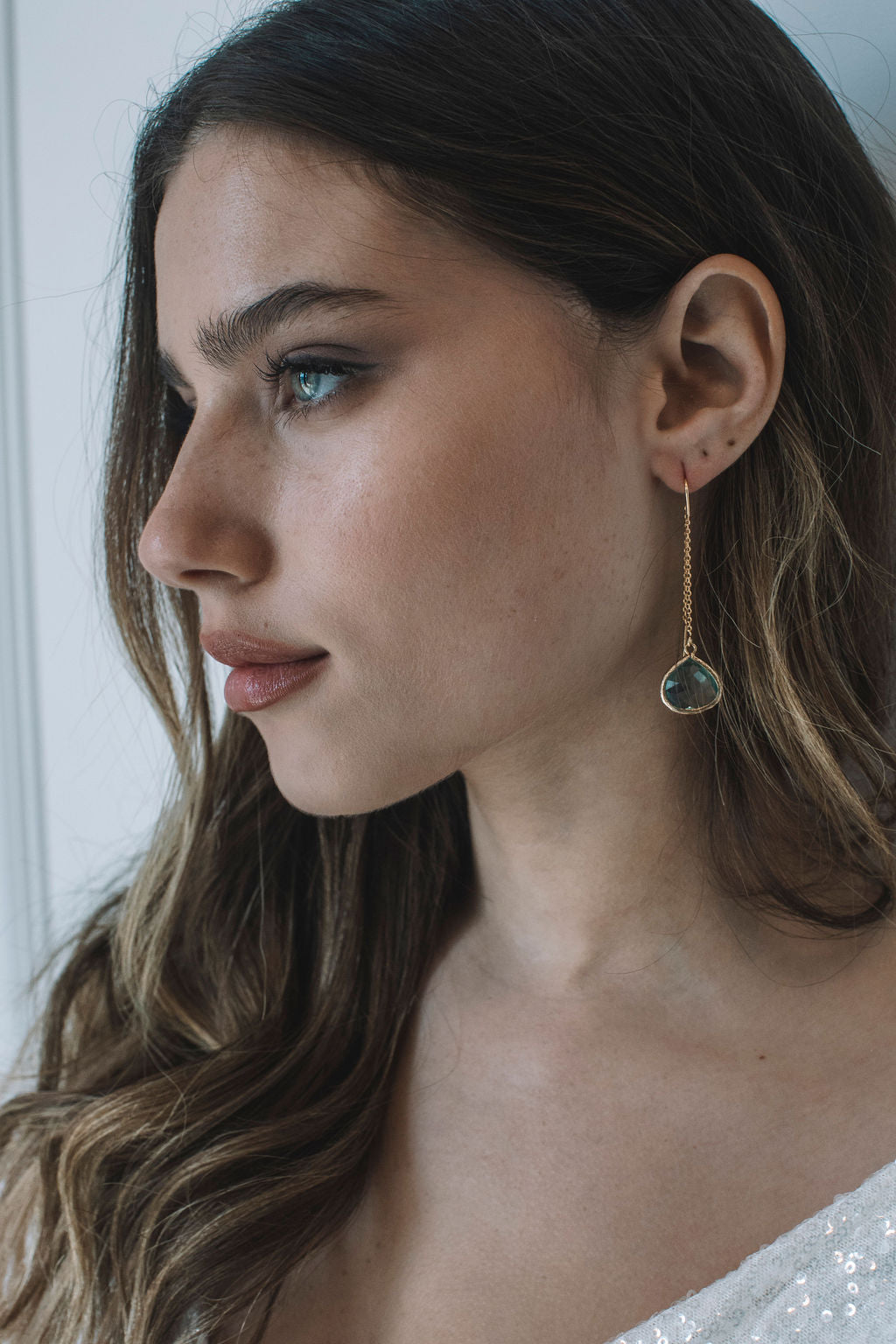 עגילי טיפה זהב מרמייד Princess K Jewelry