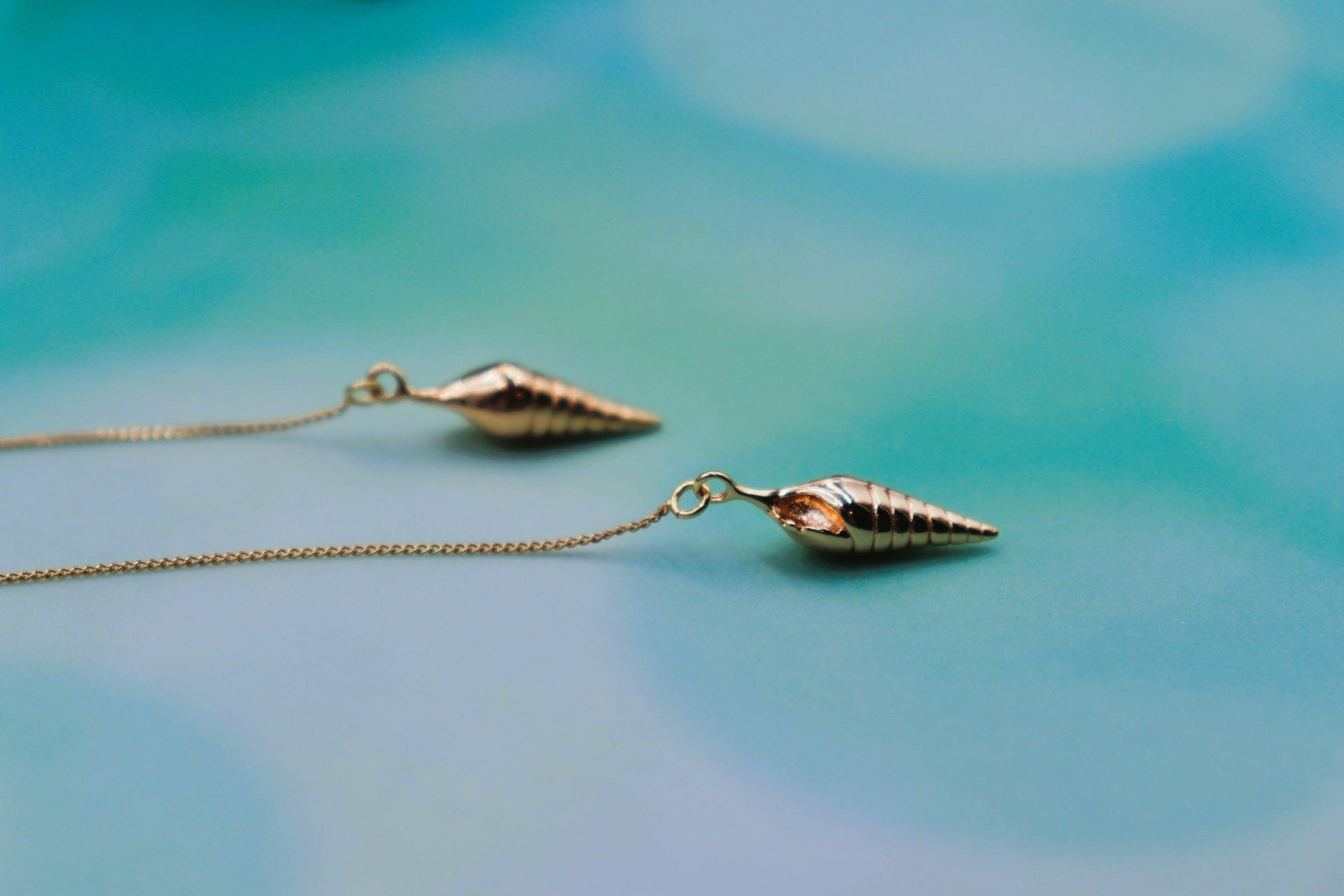 עגילי צדף זהב קורדליה Princess K Jewelry