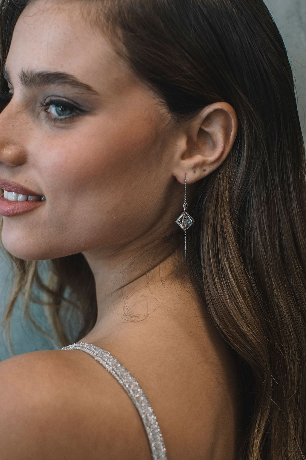 עגילי שרשרת כסף מרגו Princess K Jewelry