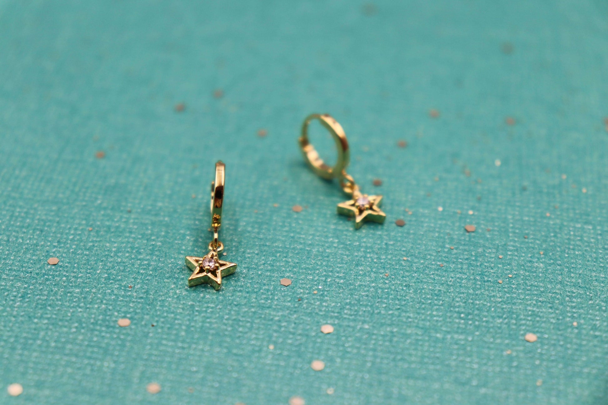 עגילי חישוק כוכב באפי Princess K Jewelry