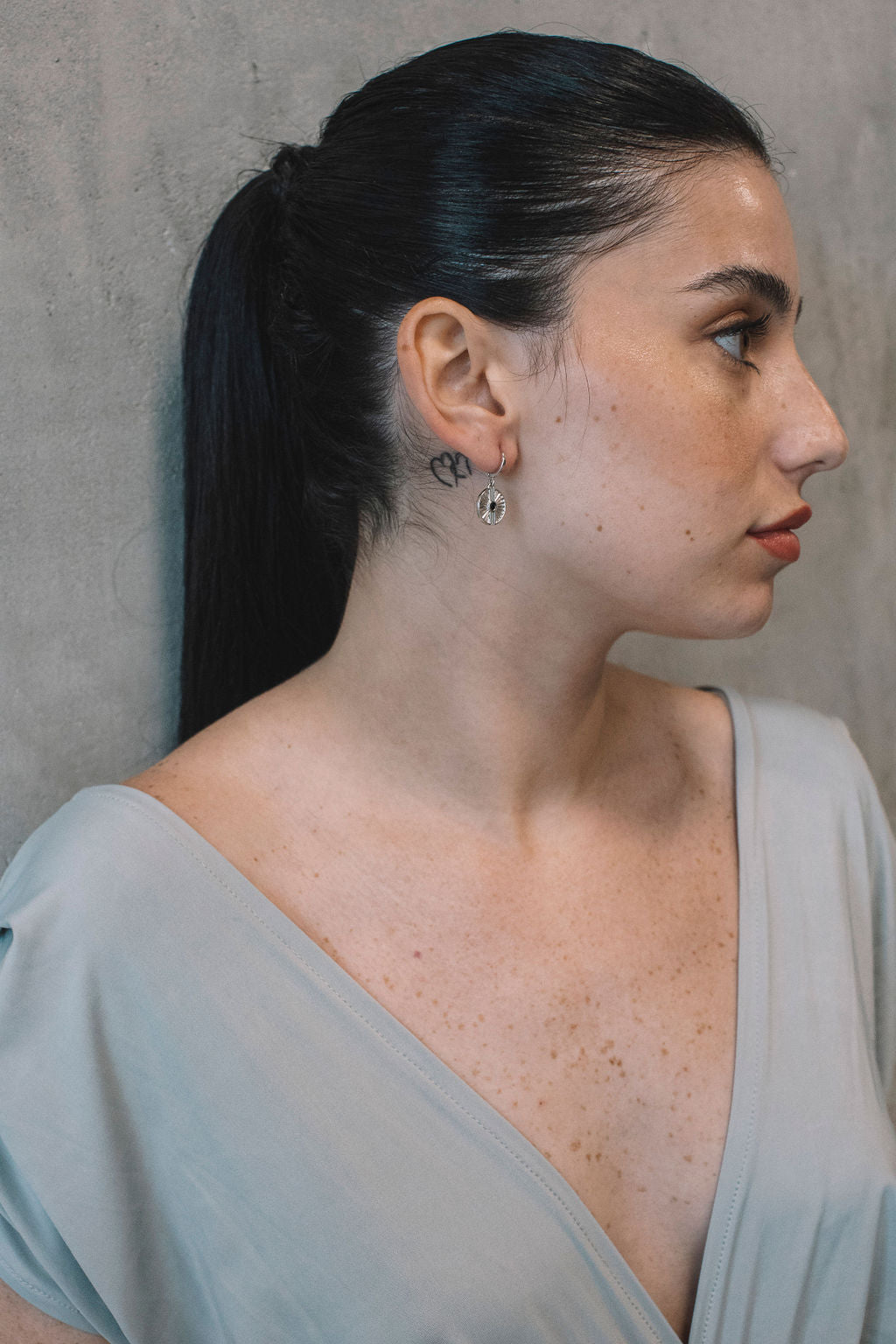 עגילי כסף עגולים סופי Princess K Jewelry