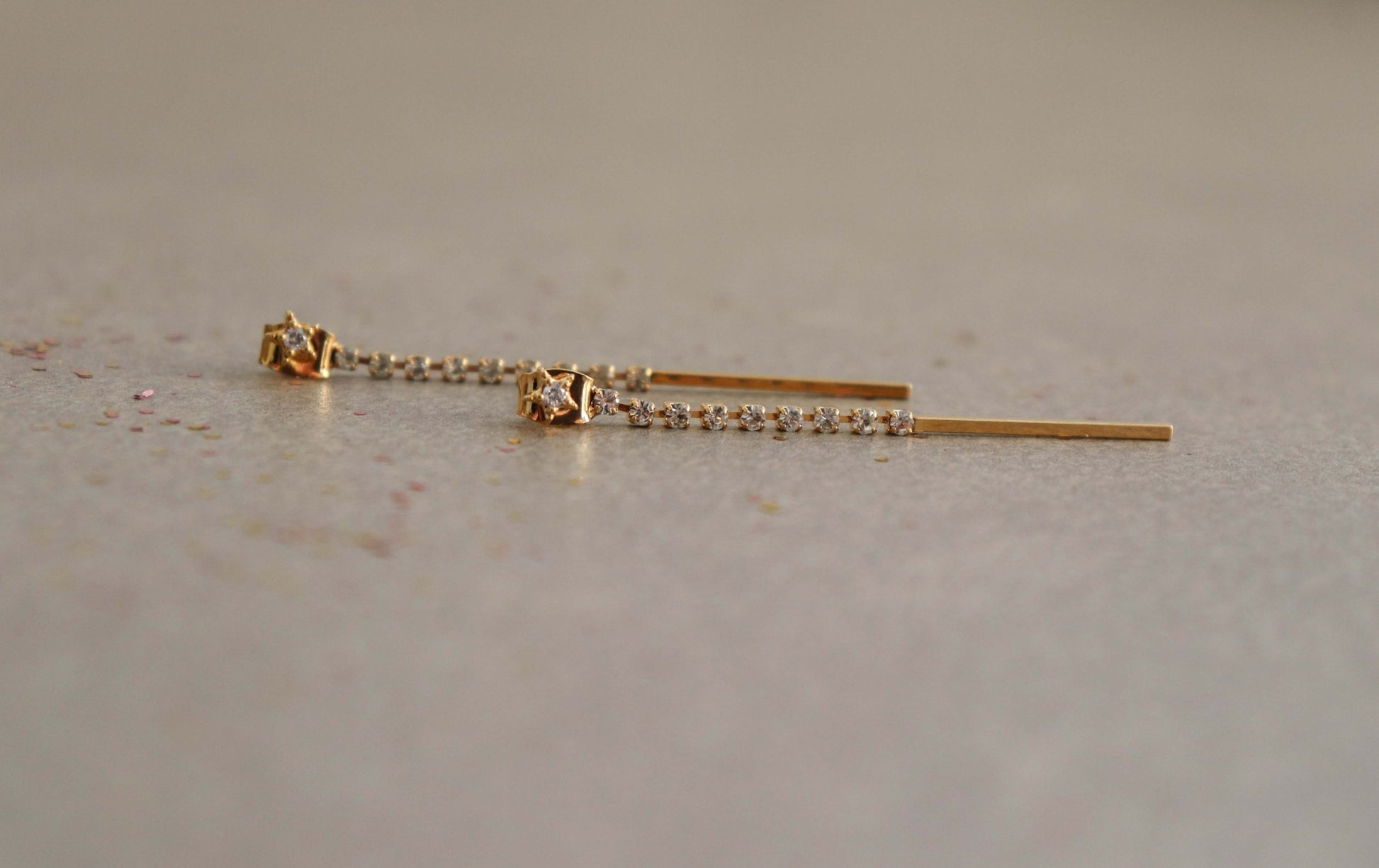 עגילי כוכב זהב רוזטה Princess K Jewelry