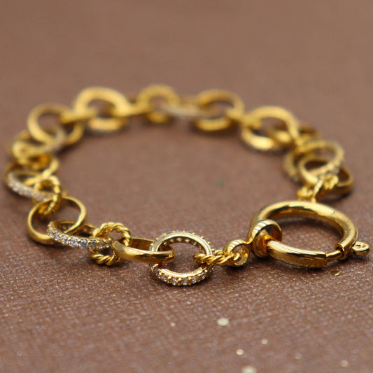 צמיד חוליות זהב אלינור Princess K Jewelry