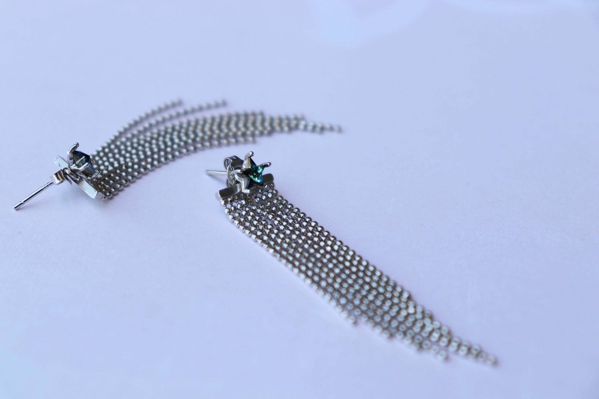 עגילי כוכב כסף אריא Princess K Jewelry