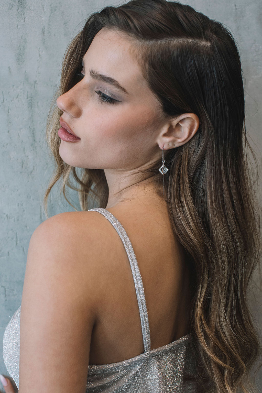 עגילי שרשרת כסף מרגו Princess K Jewelry