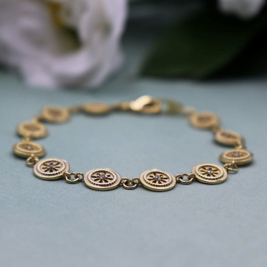 צמיד עיגולים זהב קירה Princess K Jewelry