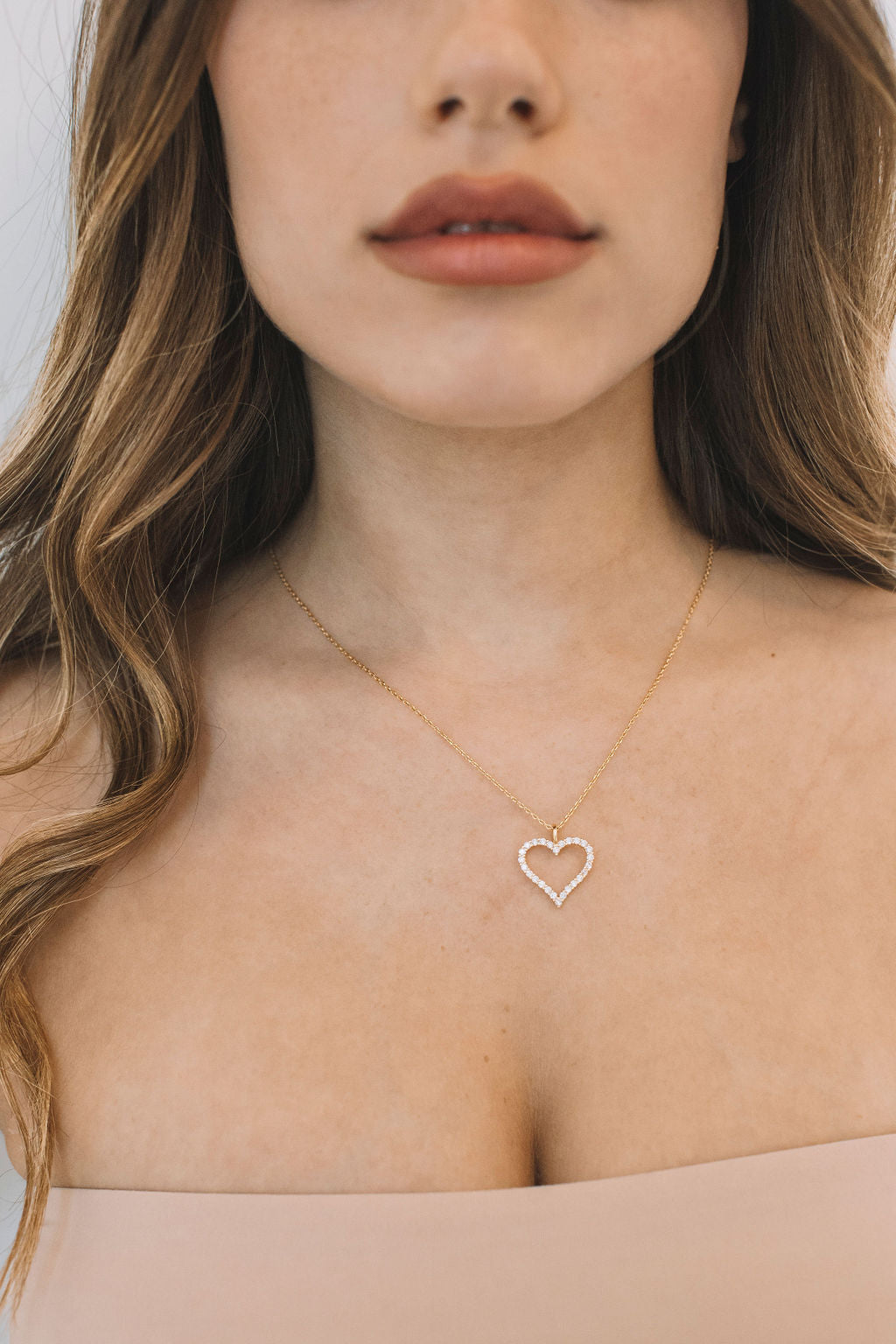 שרשרת תליון לב זהב אמנדה Princess K Jewelry