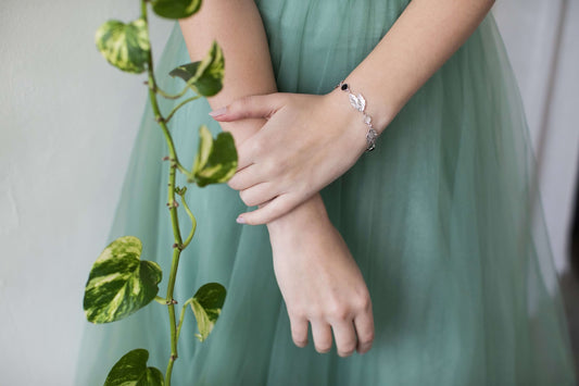 צמיד עלים כסף אייבי Princess K Jewelry