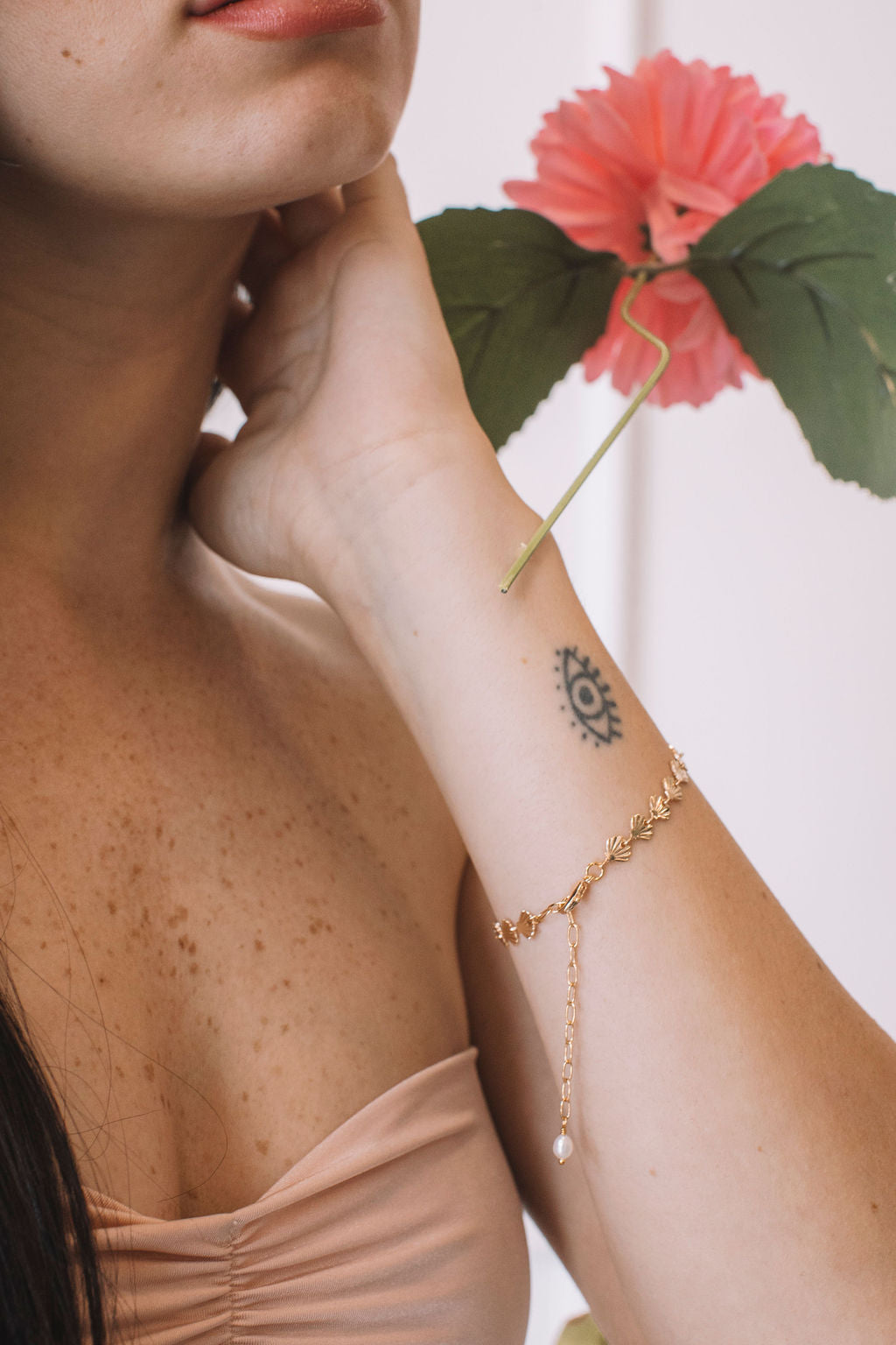 צמיד צדפים זהב מלודי Princess K Jewelry