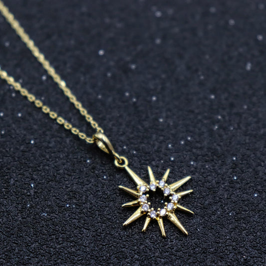 שרשרת כוכב זהב סאן Princess K Jewelry