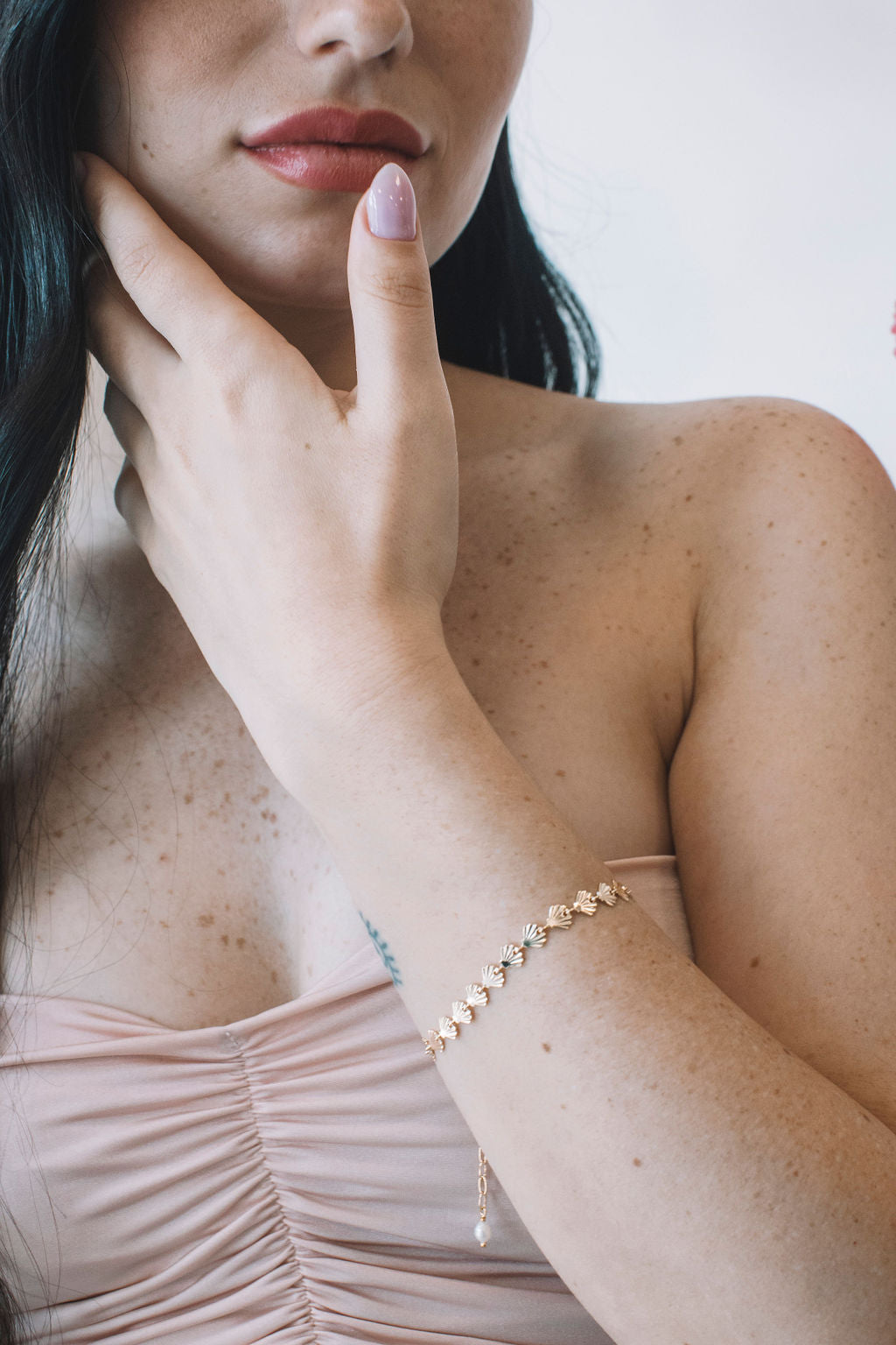 צמיד צדפים זהב מלודי Princess K Jewelry