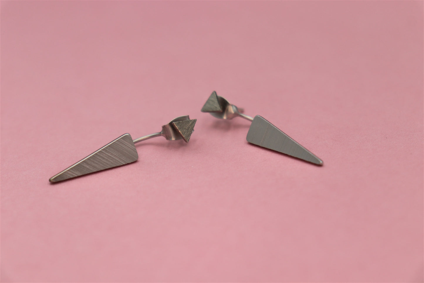 עגילי משולש כסף טריגו Princess K Jewelry