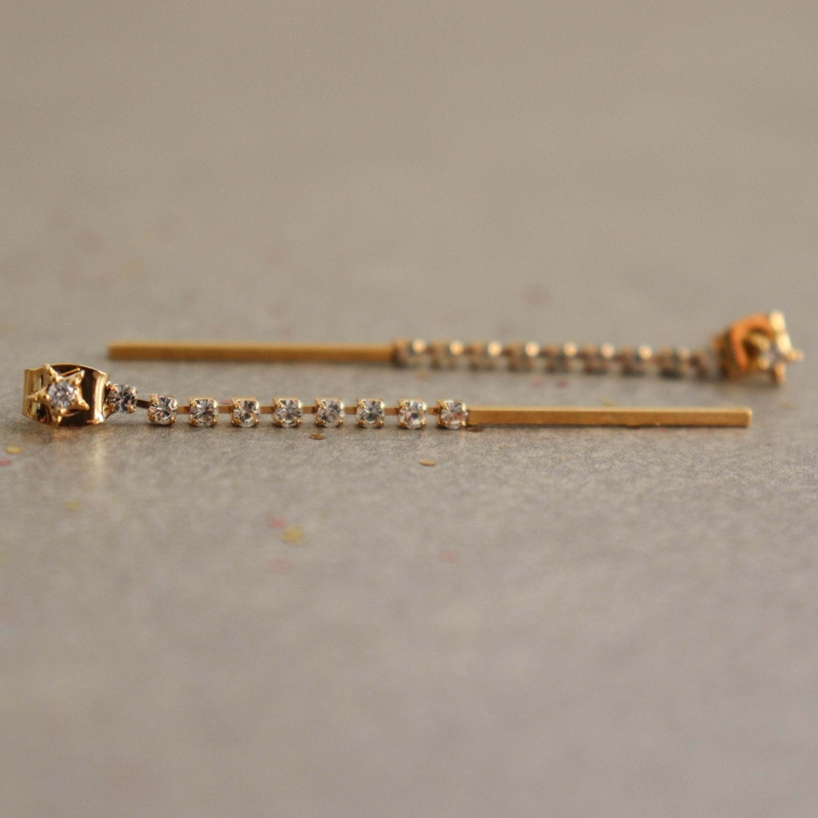 עגילי כוכב זהב רוזטה Princess K Jewelry