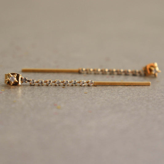 עגילי כוכב זהב רוזטה Princess K Jewelry