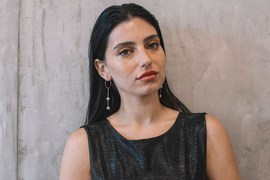 עגילי חישוק כסף ג'יימי Princess K Jewelry