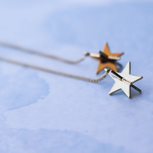 עגילי שרשרת כוכב רייצ'ל Princess K Jewelry