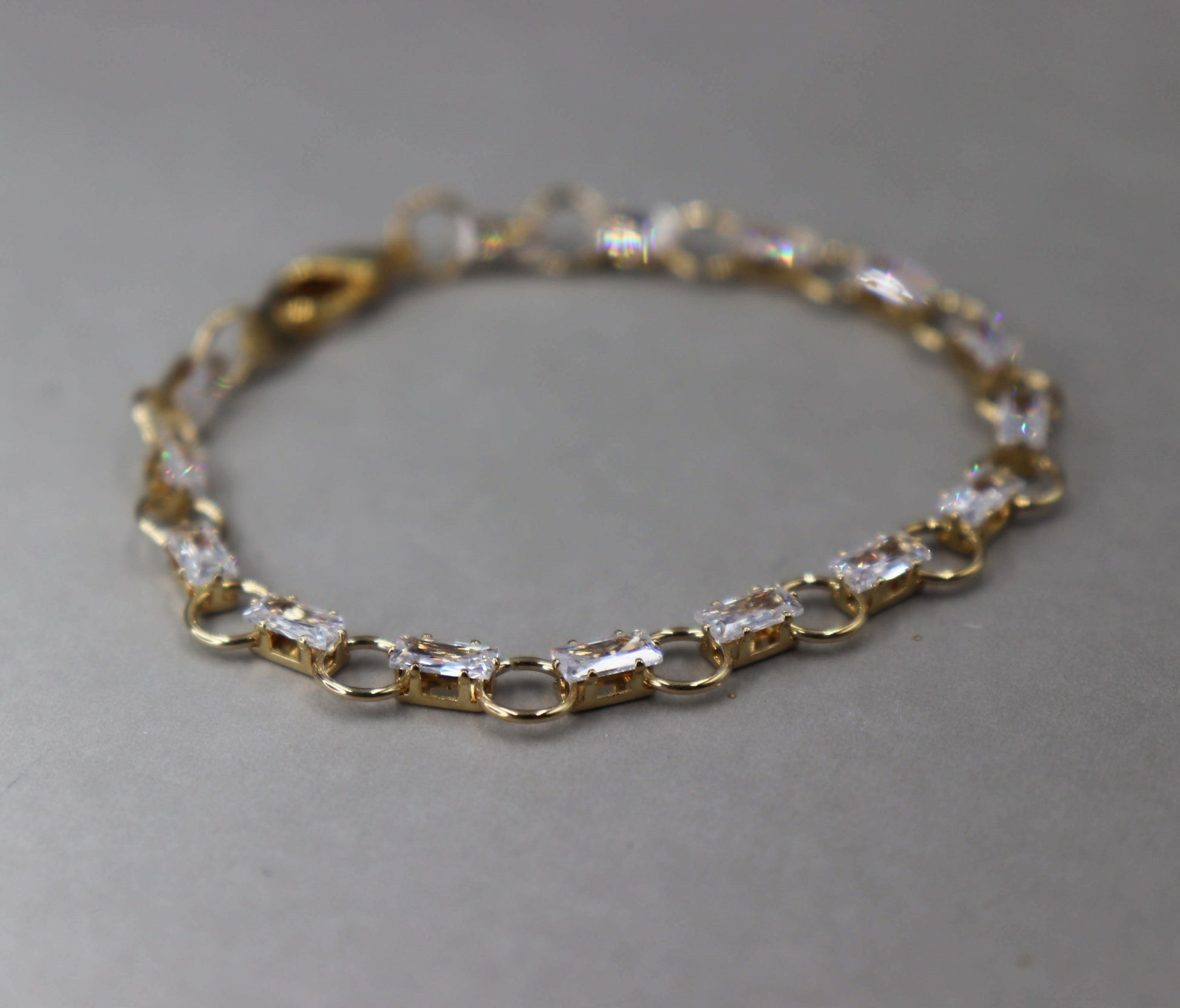 צמיד זהב וזירקונים מרקיזה Princess K Jewelry