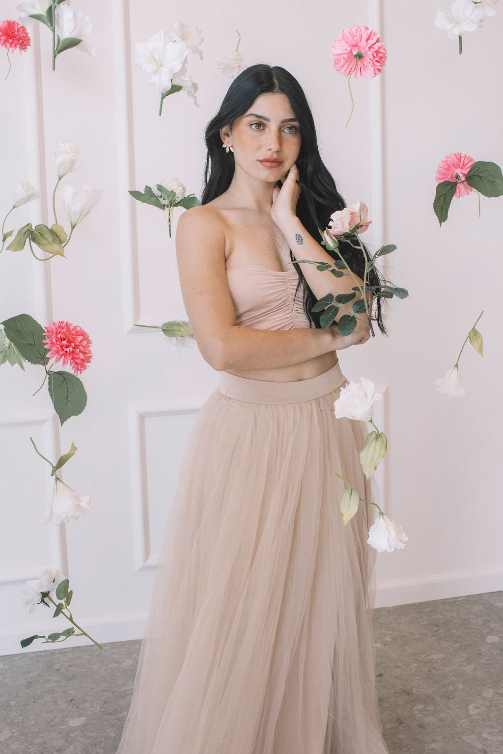 עגילי עלה זהב לארה Princess K Jewelry