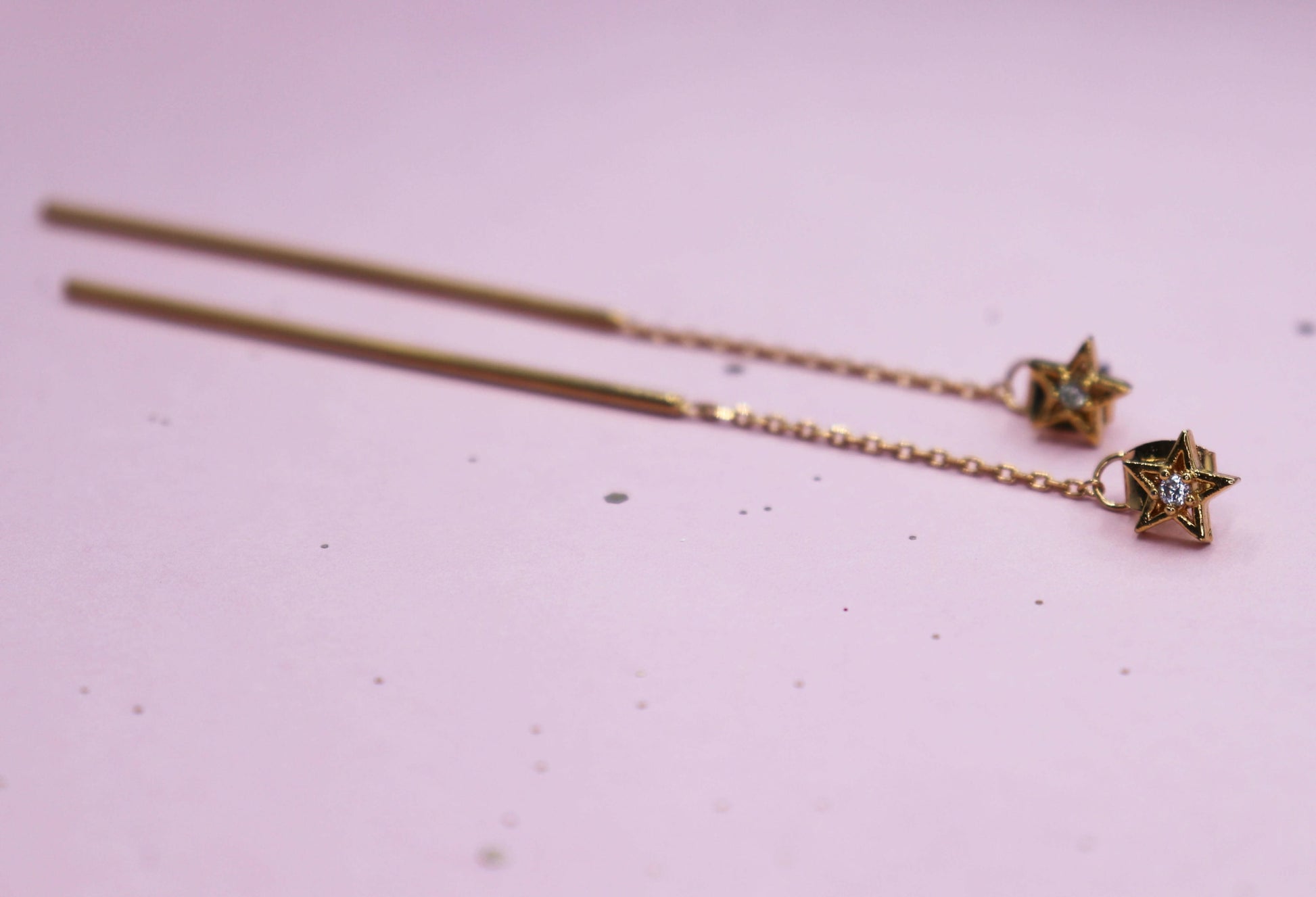 עגילי כוכב זהב פמלה Princess K Jewelry