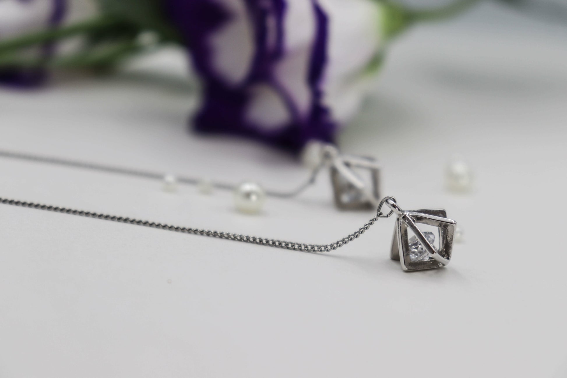 עגילי שרשרת כסף מרגו Princess K Jewelry