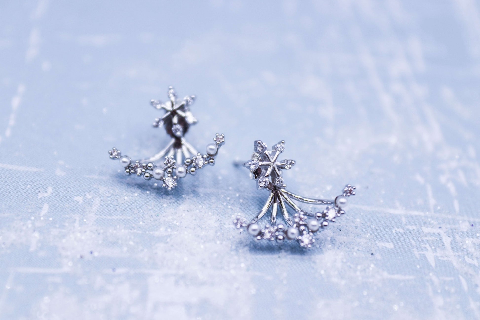 עגילי פתית שלג אנה Princess K Jewelry